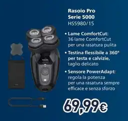 Unieuro PHILIPS Rasoio Pro Serie 5000 HS5980/15 offerta