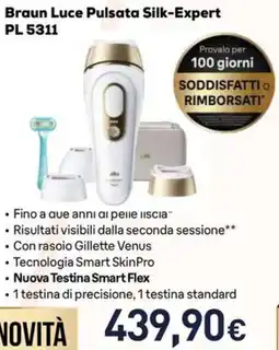 Unieuro Braun Luce Pulsata Silk-Expert PL 5311 offerta