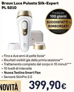 Unieuro Braun Luce Pulsata Silk-Expert PL 5210 offerta