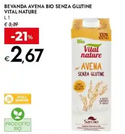 Bennet Bevanda avena bio senza glutine VITAL NATURE offerta