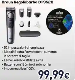 Unieuro Braun Regolabarba BT9520 offerta