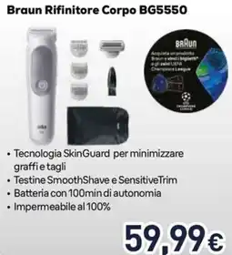 Unieuro Braun Rifinitore Corpo BG5550 offerta