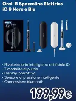 Unieuro Oral-B Spazzolino Elettrico iO 9 Nero e Blu offerta