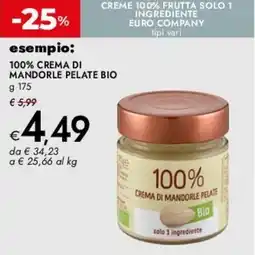 Bennet Creme 100% frutta solo 1 ingrediente euro company offerta