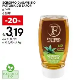 Bennet Sciroppo d'agave bio FATTORIA DEI SAPORI offerta
