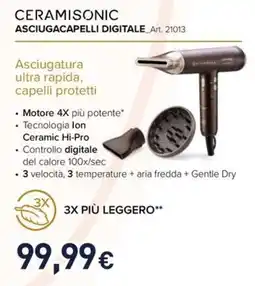 Unieuro Bellissima ceramisonic asciugacapelli digitale art. 21013 offerta