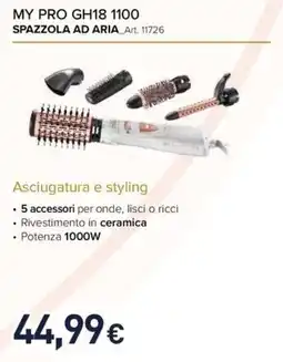 Unieuro Bellissima my pro GH18 1100 spazzola ad aria_art. 11726 offerta