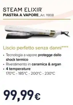 Unieuro Steam elixir piastra a vapore art. 11808 offerta