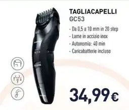 Unieuro Panasonic TAGLIACAPELLI GC53 offerta