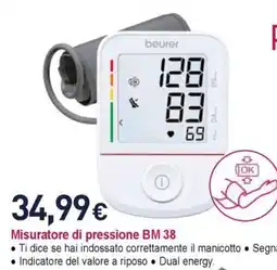 Unieuro Beurer misuratore di pressione BM 38 offerta
