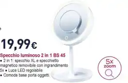 Unieuro beurer Specchio luminoso 2 in 1 BS 45 offerta