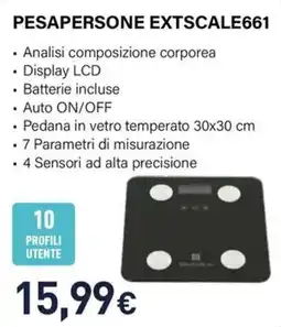 Unieuro Electroline PESAPERSONE EXTSCALE661 offerta