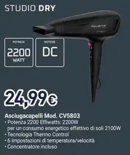 Unieuro Rowenta studio dry Asciugacapelli Mod. CV5803 offerta