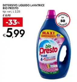 Bennet Detersivo liquido lavatrice BIO PRESTO offerta