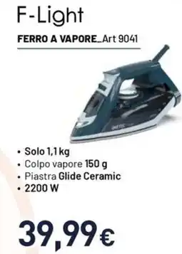 Unieuro Imetec f-light ferro a vapore_art 9041 offerta