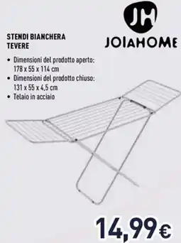 Unieuro Joiahome stendi bianchera tevere offerta