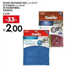 Bennet Panni pavimenti xxl o 2 panni in microfibra TONKITA offerta
