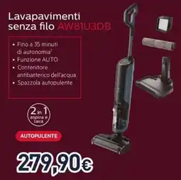 Unieuro AEG Lavapavimenti senza filo AW81U3DB offerta