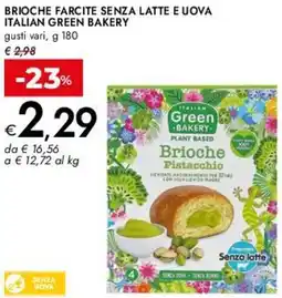 Bennet Brioche farcite senza latte e uova ITALIAN GREEN BAKERY offerta