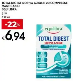 Bennet Total digest doppia azione 20 compresse masticabili EQUILIBRA offerta