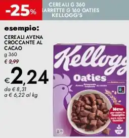 Bennet Cereali avena croccante al cacao KELLOGGS offerta