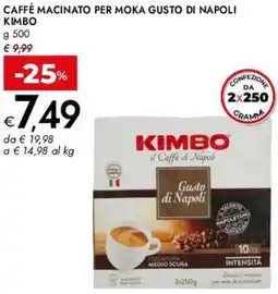 Bennet Caffè macinato per moka gusto di napoli KIMBO offerta