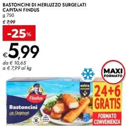 Bennet Bastoncini di merluzzo surgelati capitan FINDUS offerta