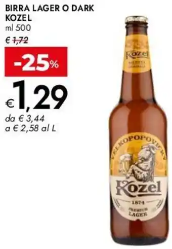 Bennet Birra lager o dark KOZEL offerta
