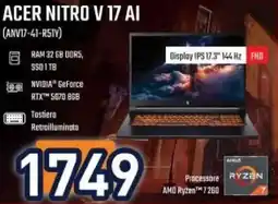 Unieuro ACER NITRO V 17 AI (ANV17-41-R51Y) offerta