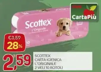 Crai Scottex carta igienica l'originale offerta