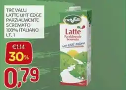 Crai Tre valli latte uht edge parzialmente scremato 100% italiano offerta