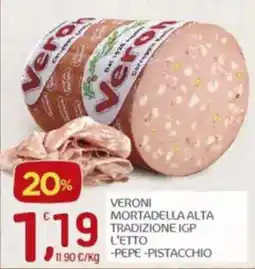 Crai Veroni mortadella alta tradizione igp offerta