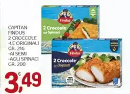Crai Capitan findus 2 croccole, le originali, ai semi, agli spinaci offerta