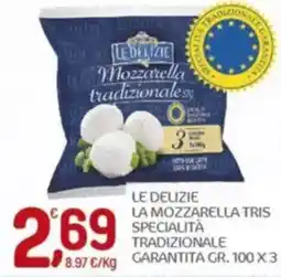 Crai Le delizie la mozzarella tris specialità tradizionale garantita offerta