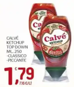 Crai Calvé ketchup top down classico, piccante offerta