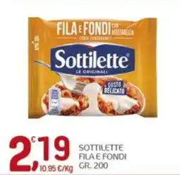Crai Sottilette fila e fondi offerta