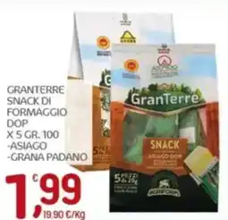 Crai Granterre snack di formaggio dop offerta