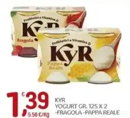 Crai Kyr yogurt fragola, pappa reale offerta