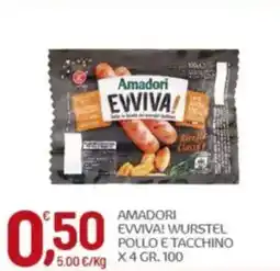 Crai Amadori evviva! wurstel pollo e tacchino offerta