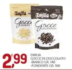 Crai Emilia gocce di cioccolato bianco, fondente offerta