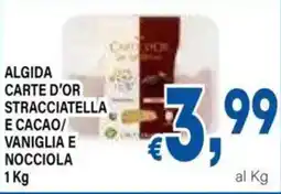 DEM Algida carte d'or stracciatella e cacao/ vaniglia e nocciola offerta