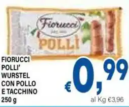 DEM Fiorucci polli' wurstel con pollo e tacchino offerta