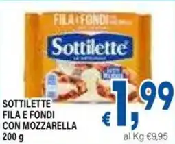 DEM Sottilette fila e fondi con mozzarella offerta