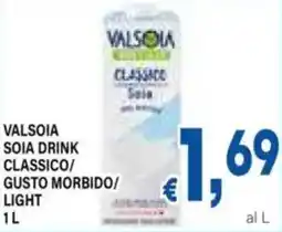 DEM Valsoia soia drink classico/ gusto morbido/ light offerta