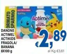 DEM Danone actimel actikids fragola/ banana offerta