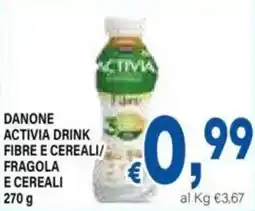 DEM Danone activia drink fibre e cereali fragola e cereali offerta