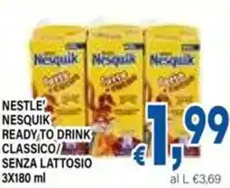 DEM Nestle nesquik ready to drink classico senza lattosio offerta