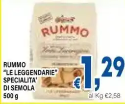 DEM Rummo "le leggendarie" specialita' di semola offerta