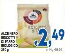 DEM Alce nero biscotti di farro biologico offerta