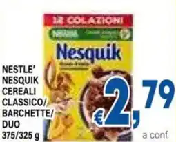DEM Nestle' nesquik cereali classico/ barchette/ duo offerta